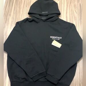 New 2024 Fear of God Essentials Black Hoodie